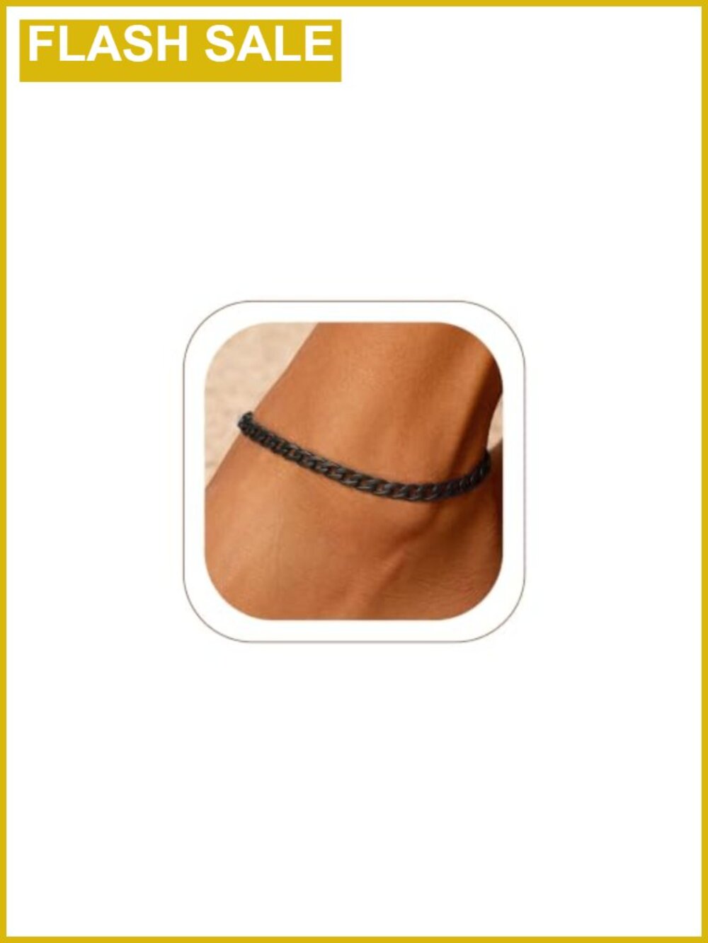 Cuban Link Chain Anklet Stainless Steel Waterproof Tarnish Resistant